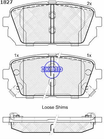 KIA CARENS II (FJ)  KIA CARENS III (UN) brake pad FMSI:D1296-8413 OEM:58302-1DA00 WVA24491,F1296